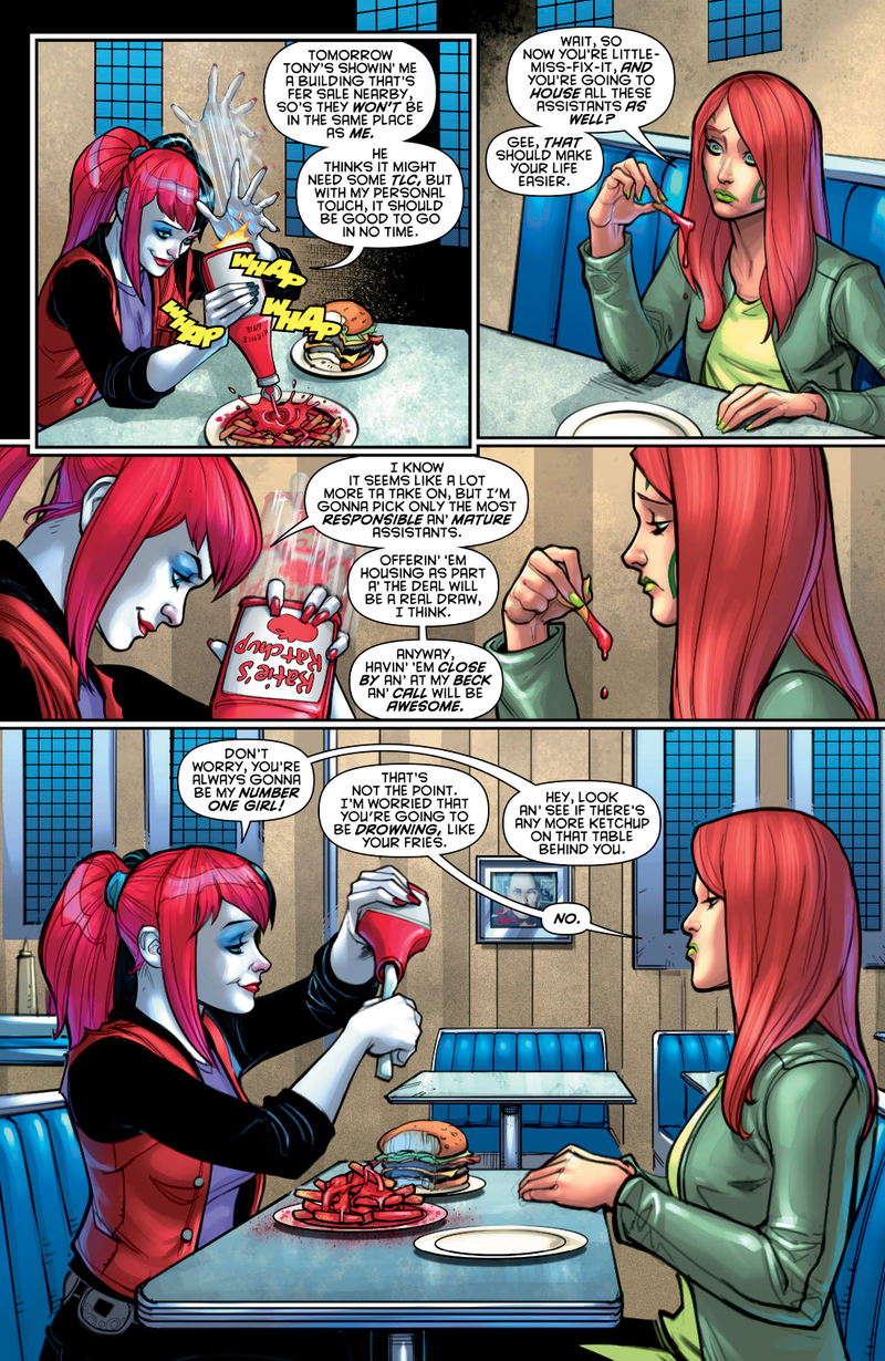 Illustration for article titled Exclusive DC preview: The Gang of Harleys assembles in Harley Quinn #16